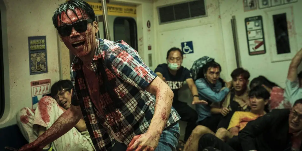 Sunglasses Man Attacks on the subway in The Sadness
