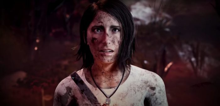 A woman covered in dirt looks toward the camera in the first trailer for The Chant
