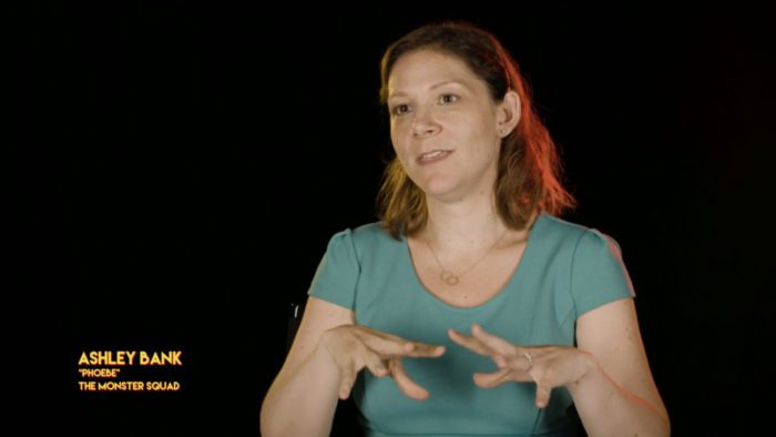Ashley Bank, "Phoebe" in "The Monster Squad" (1987), speaks in the documentary, "Wolfman's Got Nards" (2018).