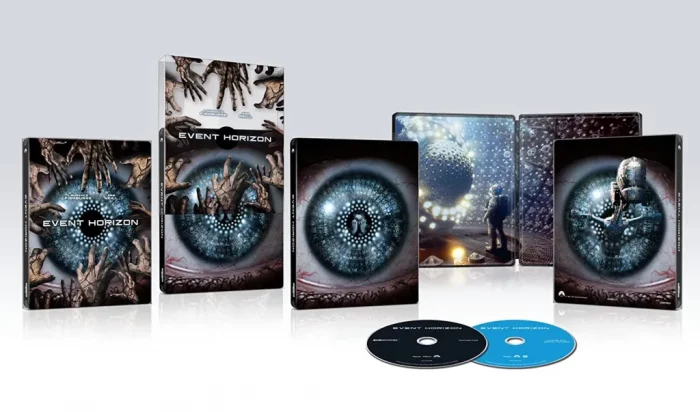 Blu-ray cases and discs for the 4K Ultra HD release of Event Horizon