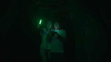 Jessica and Josh work their way through the pitch black cavern in hopes of finding Ashley