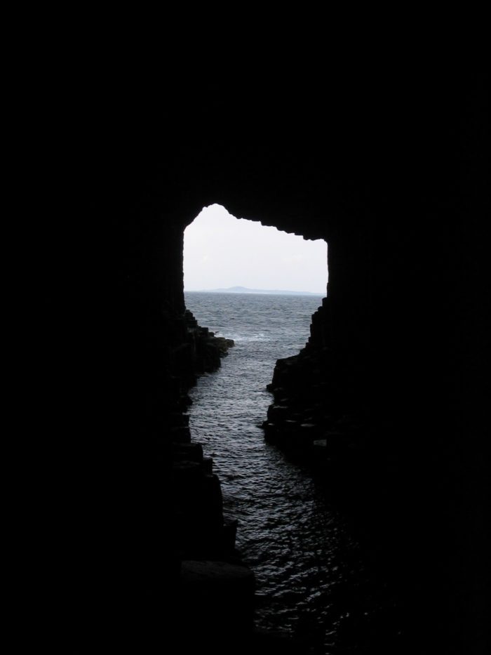 A dark cave that represents Rory's cave where Billy and Muriel got engaged