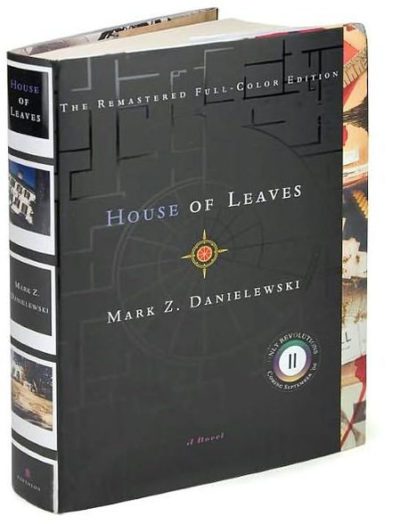 a hardcover copy of house of leaves