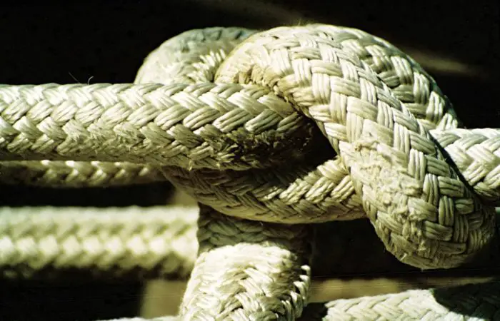 A closeup of a rope.