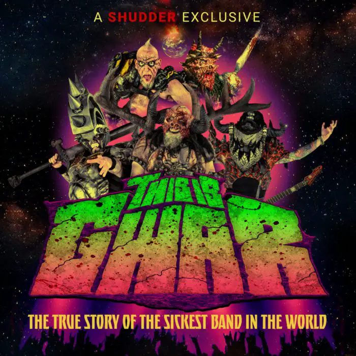 Poster for THIS IS GWAR documentary featuring the rock band in their monsterous costumes