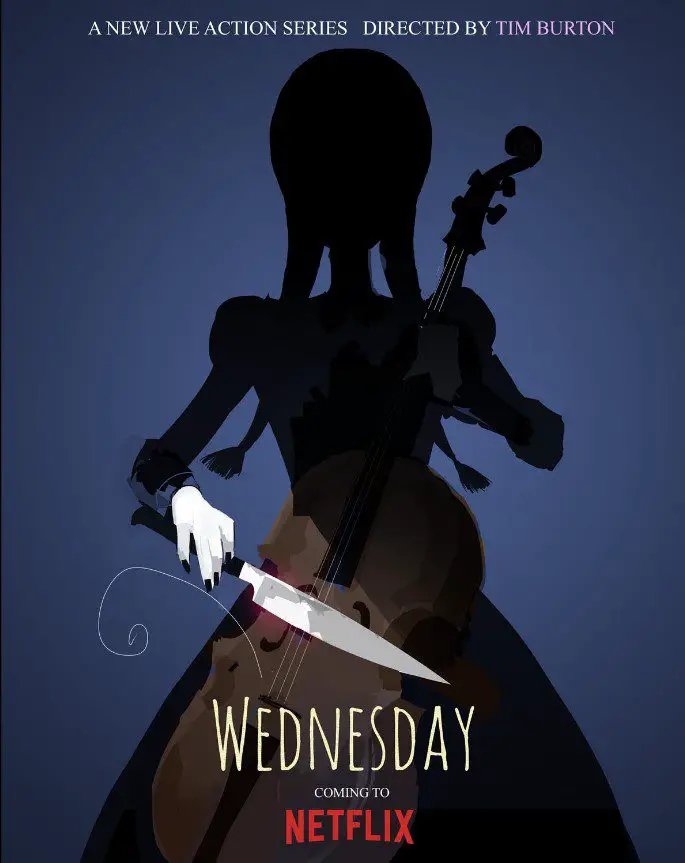 The poster art for the upcoming Netflix series Wednesday