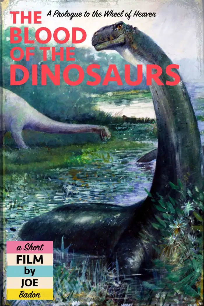 The poster for The Blood of the Dinosaurs looks like a hardcover book