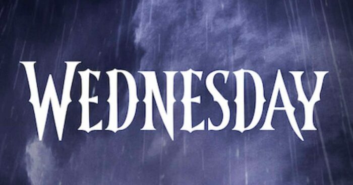 Wednesday series logo from Netflix trailer