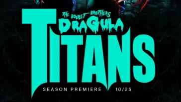 The Boulet Brothers Dragula: Titans in blue font