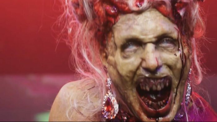 Victoria as a zombie prom queen