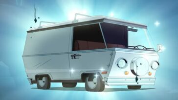 Our first look at the white Mystery Machine