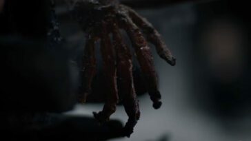 A skeletal hand from Yellowjackets S2E3