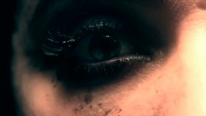 The reflection of the Black Widow in Salome's eye