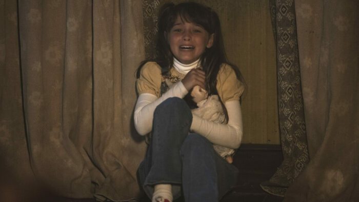 A scared girl