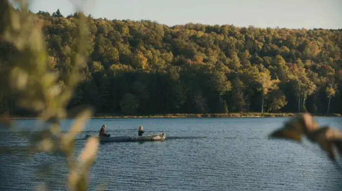 People on a boat on a lake