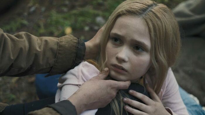 A girl looking distraught
