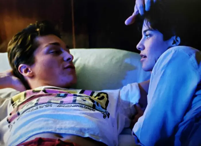 Martin Hanse and Lisa Elaina as Jim and Sally in Hard Rock Nightmare (1988). Screen capture off Shudder.