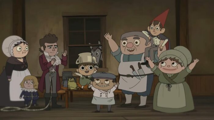 Wirt and Gregory celebrate with the patrons of a tavern