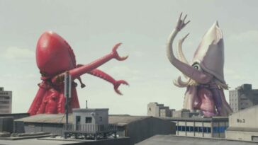 A giant squid and octopus