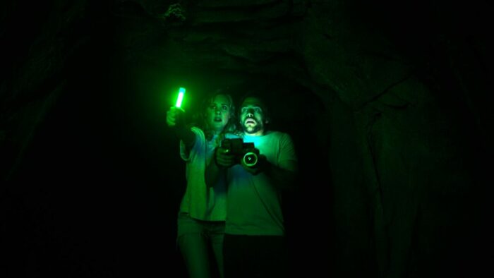 Two people looking scared