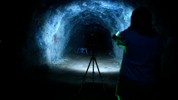 A monster in a cave