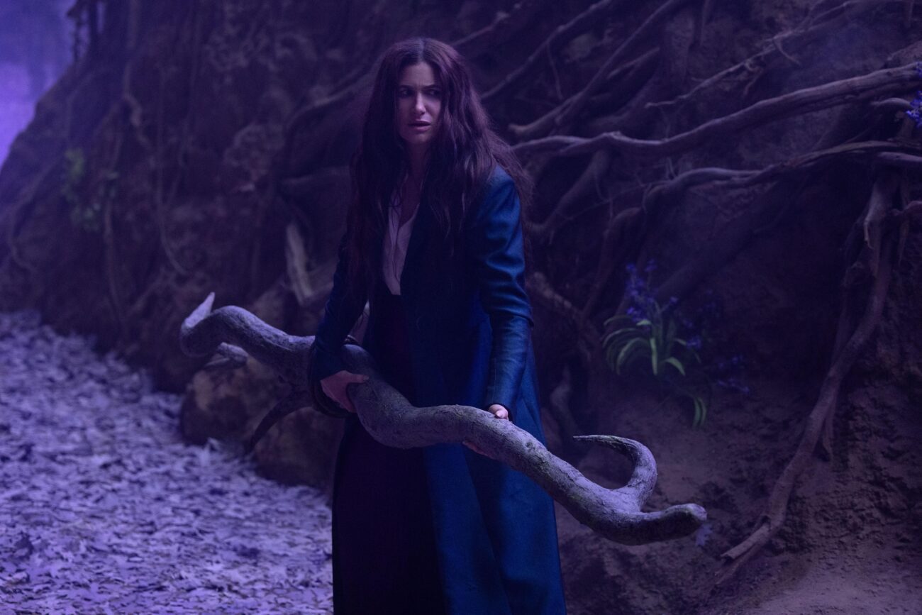 Agatha prepares to craft her broom.